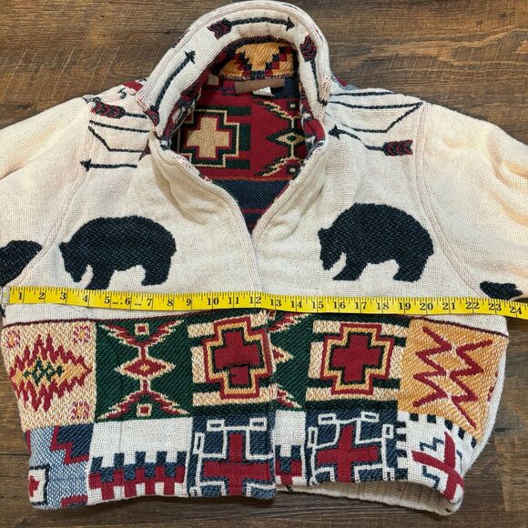 Vintage Painted Pony 90's Southwestern Native American bears theme tapestry jack - Picture 6 of 10